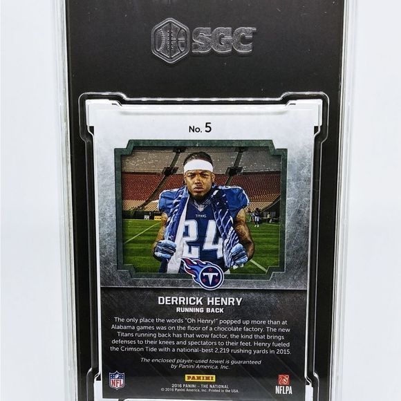 2016 PANINI THE NATIONAL DERRICK HENRY #5 SGC 8.5 - Picture 2 of 2